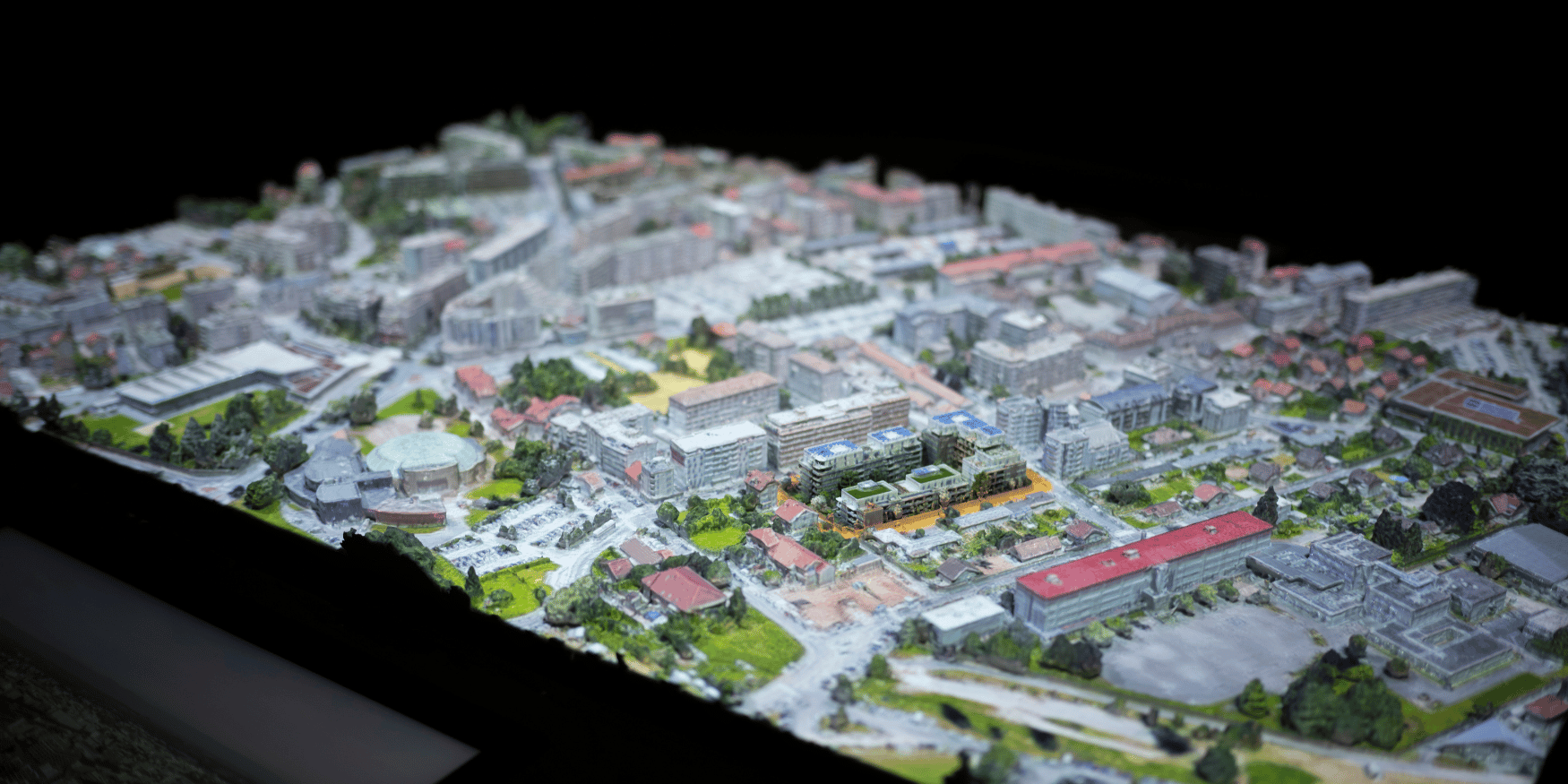 Maquette architecturale augmentée PAAM échelle quartier par le studio de création HOOPP Maquette architecturale augmentée PAAM échelle quartier par le studio de création HOOPP